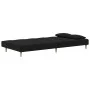 Sofá cama de 2 plazas con dos almohadas tela negro de , Sofás - Ref: Foro24-375794, Precio: 249,08 €, Descuento: %