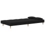 Sofá cama de 2 plazas con dos almohadas tela negro de , Sofás - Ref: Foro24-375794, Precio: 254,98 €, Descuento: %
