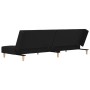 Sofá cama de 2 plazas con dos almohadas tela negro de , Sofás - Ref: Foro24-375794, Precio: 254,98 €, Descuento: %