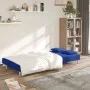 Sofá cama de 2 plazas con dos almohadas tela azul de , Sofás - Ref: Foro24-375796, Precio: 242,05 €, Descuento: %