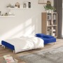 Sofá cama de 2 plazas con dos almohadas tela azul de , Sofás - Ref: Foro24-375796, Precio: 246,33 €, Descuento: %