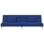 Sofá cama de 2 plazas con dos almohadas tela azul de , Sofás - Ref: Foro24-375796, Precio: 242,05 €, Descuento: %