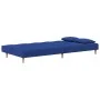 Sofá cama de 2 plazas con dos almohadas tela azul de , Sofás - Ref: Foro24-375796, Precio: 242,05 €, Descuento: %