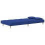 Sofá cama de 2 plazas con dos almohadas tela azul de , Sofás - Ref: Foro24-375796, Precio: 246,33 €, Descuento: %