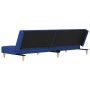 Sofá cama de 2 plazas con dos almohadas tela azul de , Sofás - Ref: Foro24-375796, Precio: 246,33 €, Descuento: %