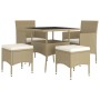 Juego de comedor para jardín de 5 piezas ratán sintético beige de , Conjuntos de jardín - Ref: Foro24-3058330, Precio: 325,04...