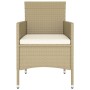 Juego de comedor para jardín de 5 piezas ratán sintético beige de , Conjuntos de jardín - Ref: Foro24-3058330, Precio: 325,04...