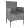 Set de comedor jardín 5 pzas ratán sintético madera acacia gris de , Conjuntos de jardín - Ref: Foro24-3058353, Precio: 429,3...