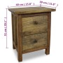 Mesita de noche de madera maciza reciclada 40x30x51 cm de vidaXL, Mesitas de noche - Ref: Foro24-244487, Precio: 99,37 €, Des...