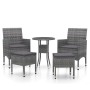 Juego de muebles de jardín 5 piezas ratán sintético gris de , Conjuntos de jardín - Ref: Foro24-3058469, Precio: 203,29 €, De...