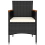 Juego de muebles de jardín de 5 piezas ratán sintético negro de , Conjuntos de jardín - Ref: Foro24-3058476, Precio: 247,52 €...