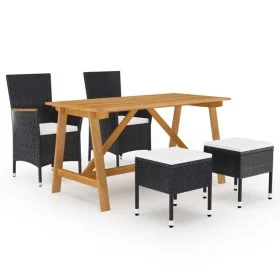5-piece black garden dining set by , Garden sets - Ref: Foro24-3068747, Price: 349,65 €, Discount: %