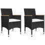 Juego de comedor de jardín de 5 piezas negro de , Conjuntos de jardín - Ref: Foro24-3068747, Precio: 356,14 €, Descuento: %