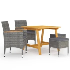 Juego de comedor de jardín de 5 piezas gris de , Conjuntos de jardín - Ref: Foro24-3068696, Precio: 307,78 €, Descuento: %