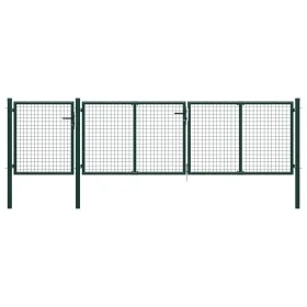 Green steel garden gate 400x75 cm by vidaXL, garden gates - Ref: Foro24-144310, Price: 341,90 €, Discount: %