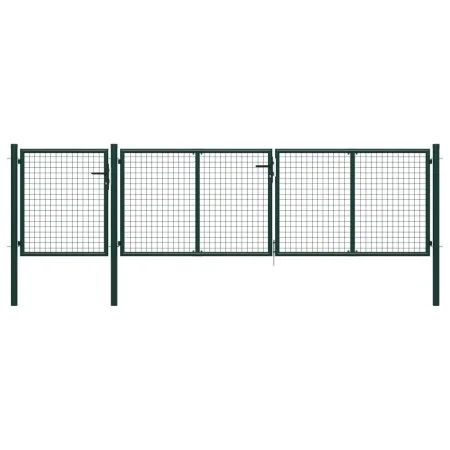 Grünes Gartentor aus Stahl 400x75 cm von vidaXL, Gartentore - Ref: Foro24-144310, Preis: 341,90 €, Rabatt: %