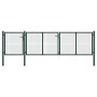 Puerta de jardín de acero verde 400x75 cm de vidaXL, Puertas de jardín - Ref: Foro24-144310, Precio: 349,17 €, Descuento: %