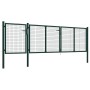 Puerta de jardín de acero verde 400x75 cm de vidaXL, Puertas de jardín - Ref: Foro24-144310, Precio: 349,17 €, Descuento: %