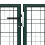 Puerta de jardín de acero verde 400x75 cm de vidaXL, Puertas de jardín - Ref: Foro24-144310, Precio: 349,17 €, Descuento: %