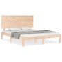 Estructura de cama con cabecero madera maciza 160x200 cm de , Camas y somieres - Ref: Foro24-3193671, Precio: 148,37 €, Descu...