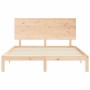 Estructura de cama con cabecero madera maciza 160x200 cm de , Camas y somieres - Ref: Foro24-3193671, Precio: 148,37 €, Descu...
