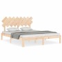 Estructura de cama con cabecero madera maciza 160x200 cm de , Camas y somieres - Ref: Foro24-3193736, Precio: 133,18 €, Descu...