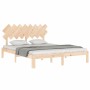 Estructura de cama con cabecero madera maciza 160x200 cm de , Camas y somieres - Ref: Foro24-3193736, Precio: 133,18 €, Descu...