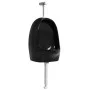 Urinario de pared con válvula de descarga cerámica negro de vidaXL, Urinarios - Ref: Foro24-143988, Precio: 135,51 €, Descuen...