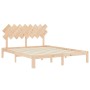 Estructura de cama con cabecero madera maciza 160x200 cm de , Camas y somieres - Ref: Foro24-3193736, Precio: 133,18 €, Descu...