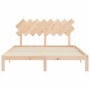Estructura de cama con cabecero madera maciza 160x200 cm de , Camas y somieres - Ref: Foro24-3193736, Precio: 133,18 €, Descu...