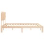 Estructura de cama con cabecero madera maciza 160x200 cm de , Camas y somieres - Ref: Foro24-3193736, Precio: 133,18 €, Descu...