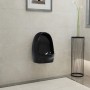 Urinario de pared con válvula de descarga cerámica negro de vidaXL, Urinarios - Ref: Foro24-143988, Precio: 120,21 €, Descuen...