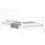 Estructura de cama con cabecero madera maciza blanco 100x200 cm de , Camas y somieres - Ref: Foro24-3194237, Precio: 130,14 €...
