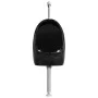 Urinario de pared con válvula de descarga cerámica negro de vidaXL, Urinarios - Ref: Foro24-143988, Precio: 135,51 €, Descuen...