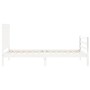 Estructura de cama con cabecero madera maciza blanco 100x200 cm de , Camas y somieres - Ref: Foro24-3194237, Precio: 130,14 €...