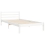 Estructura de cama con cabecero madera maciza blanco 100x200 cm de , Camas y somieres - Ref: Foro24-3194237, Precio: 130,14 €...