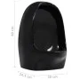 Urinario de pared con válvula de descarga cerámica negro de vidaXL, Urinarios - Ref: Foro24-143988, Precio: 135,51 €, Descuen...