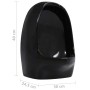 Urinario de pared con válvula de descarga cerámica negro de vidaXL, Urinarios - Ref: Foro24-143988, Precio: 120,21 €, Descuen...