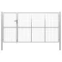 Silbernes Gartentor aus Stahl, 350 x 150 cm von vidaXL, Gartentore - Ref: Foro24-144343, Preis: 561,05 €, Rabatt: %