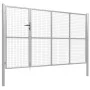 Silbernes Gartentor aus Stahl, 350 x 150 cm von vidaXL, Gartentore - Ref: Foro24-144343, Preis: 561,05 €, Rabatt: %