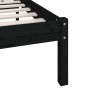 Estructura de cama de madera maciza de pino negro 140x190 cm de , Camas y somieres - Ref: Foro24-810131, Precio: 137,46 €, De...
