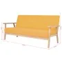 Yellow 3-seater fabric sofa by , Sofas - Ref: Foro24-244659, Price: 249,57 €, Discount: %
