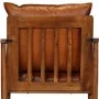 Sillón de cuero auténtico marrón con madera de acacia by , Armchairs - Ref: Foro24-246480, Price: 221,20 €, Discount: %
