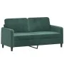 Sofá de 2 plazas con cojines terciopelo verde oscuro 140 cm de , Sofás - Ref: Foro24-3200883, Precio: 237,79 €, Descuento: %
