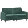 Sofá de 2 plazas con cojines terciopelo verde oscuro 140 cm de , Sofás - Ref: Foro24-3200883, Precio: 241,60 €, Descuento: %