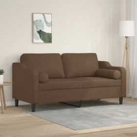 2-Sitzer-Sofa mit braunen Stoffkissen 140 cm von , Sofas - Ref: Foro24-3200848, Preis: 228,65 €, Rabatt: %