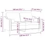 Sofá de 2 plazas con cojines tela marrón 140 cm de , Sofás - Ref: Foro24-3200848, Precio: 228,65 €, Descuento: %