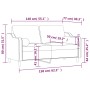 Sofá de 2 plazas con cojines tela marrón 140 cm de , Sofás - Ref: Foro24-3200848, Precio: 240,50 €, Descuento: %