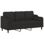 Sofá de 3 plazas con cojines tela negro 180 cm de , Sofás - Ref: Foro24-3200857, Precio: 263,60 €, Descuento: %
