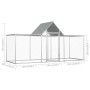 Gallinero acero galvanizado 3x1x1,5 m de vidaXL, Jaulas y habitáculos para animales pequeños - Ref: Foro24-144559, Precio: 19...